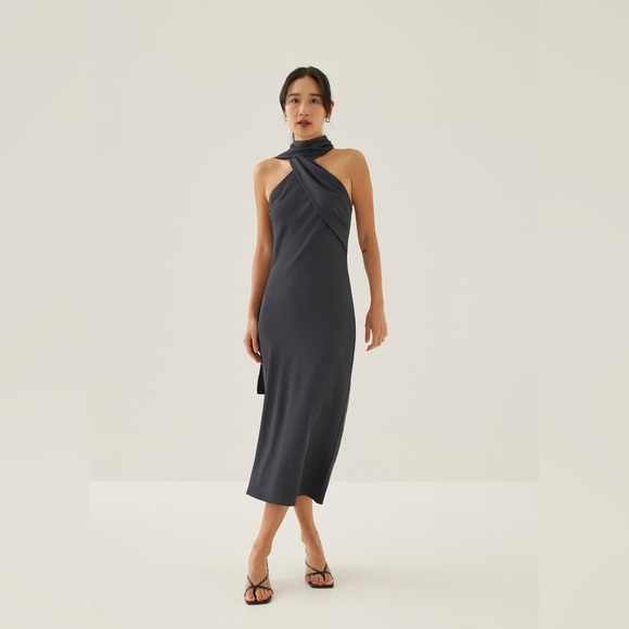 Love Bonito | Sola Halter Midi Dress - Picture 1 of 5